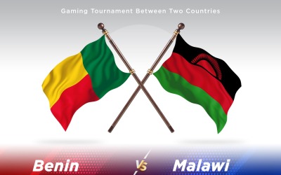 Benin kontra Malawi två flaggor