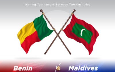 Benin kontra Maldiverna två flaggor