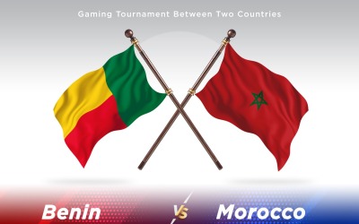 Benin kontra marocko Två flaggor