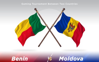 Benin kontra Moldavien Två flaggor