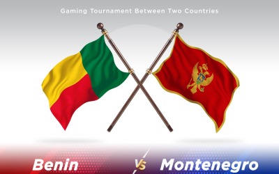 Benin kontra Montenegro Två flaggor
