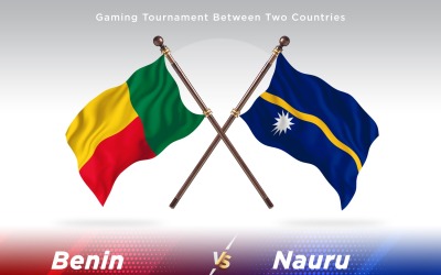 Benin kontra Nauru två flaggor
