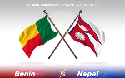 Benin kontra Nepal två flaggor