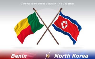Benin kontra Nordkorea Two Flags