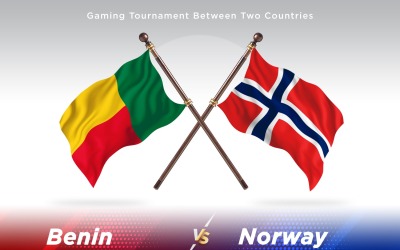 Benin kontra Norge två flaggor