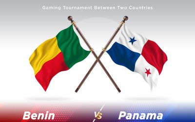 Benin kontra Panama två flaggor