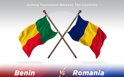 Benin kontra Rumänien Två flaggor