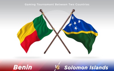 Benin kontra Salomonöarna Två flaggor