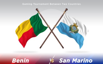 Benin kontra san Marino Två flaggor