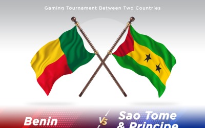 Benin kontra Sao tome _ Principe Two Flags