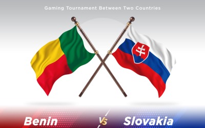 Benin kontra Slovakien Två flaggor