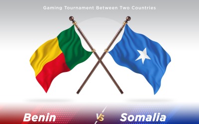 Benin kontra Somalia två flaggor