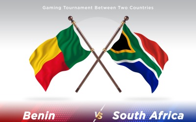 Benin kontra Sydafrika Two Flags