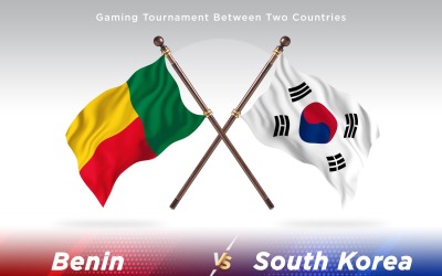 Benin kontra Sydkorea Two Flags