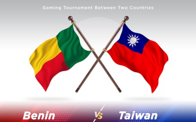 Benin kontra Taiwan två flaggor