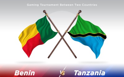 Benin kontra Tanzania två flaggor