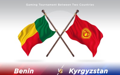 Benin versus Kyrgyzstan Two Flags
