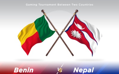 Benin versus Nepal Two Flags