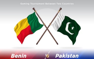 Benin versus Pakistan Two Flags