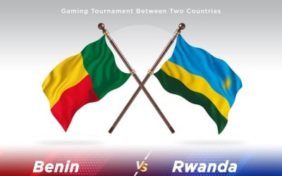 Benin versus Rwanda Two Flags