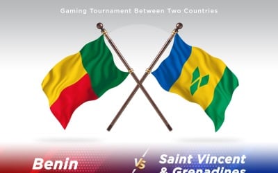 Benin versus saint Vincent and the grenadines Two Flags