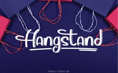 Carattere di visualizzazione della scrittura a mano Hangstand