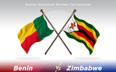 Benin contro due bandiere dello Zimbabwe