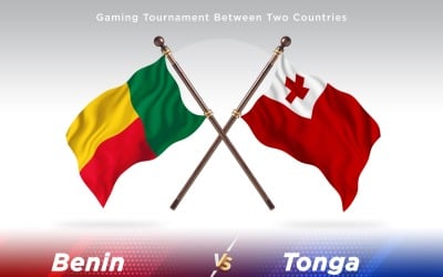 Benin gegen Tonga Two Flags
