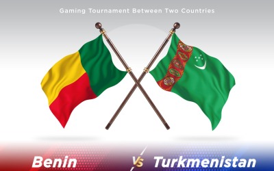 Benin gegen Turkmenistan Two Flags