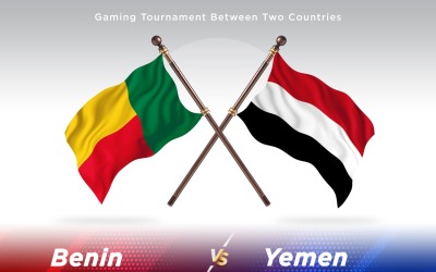 Benin kontra Jemen två flaggor