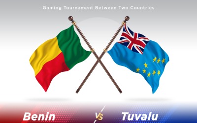 Benin kontra Tuvalu två flaggor
