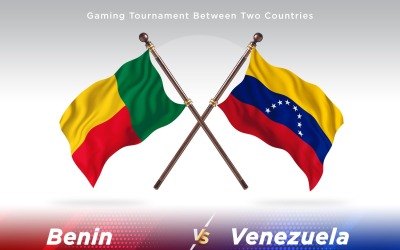 Benin kontra Venezuela Två flaggor