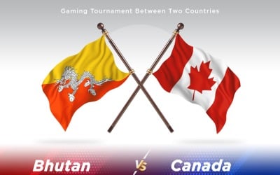 Bhutan contro Canada Two Flags