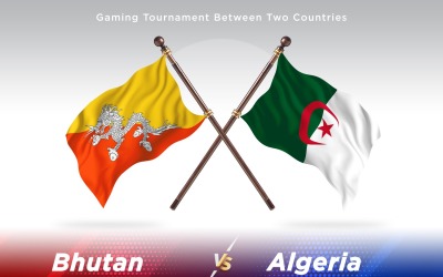 Bhutan kontra Algeriet Två flaggor