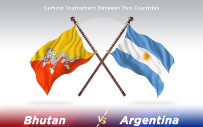 Bhutan kontra Argentina två flaggor