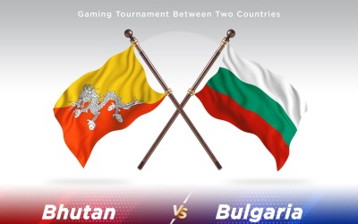 Bhutan kontra Bulgarien Två flaggor