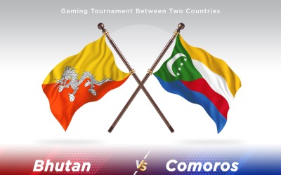 Bhutan kontra Komorerna Två flaggor