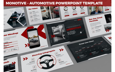 Monotive - шаблон автомобильной презентации PowerPoint