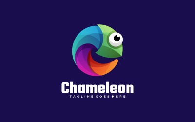 Szablon kolorowe logo kameleon