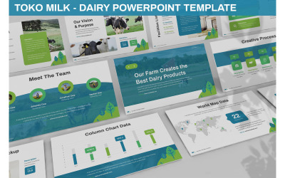 Toko Milk - Молочний шаблон PowerPoint