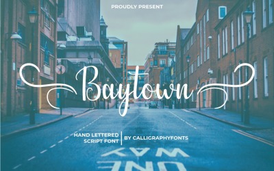 Baytown Handschrift Kalligrafie Lettertype