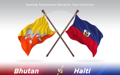 Bhutan versus Haiti Two Flags
