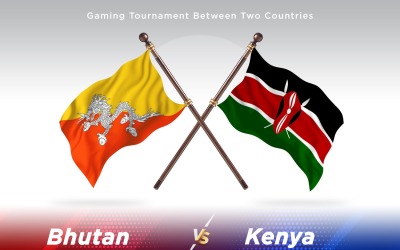 Bhutan versus Kenya Two Flags