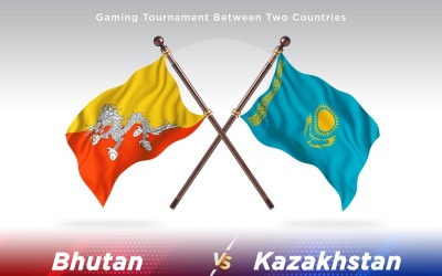 Butão contra Duas Bandeiras do Cazaquistão