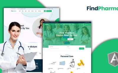 Find-Pharma Online Eczane ve Medikal Angular Js Web Sitesi Şablonu