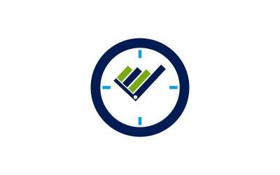 Muhasebe Vergi Mali İş Zaman Yönetimi Logo Tasarım Şablonu Vektör