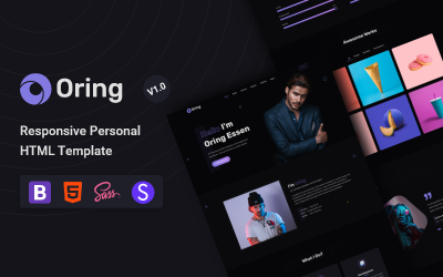 Oring | Modèle de page de destination HTML personnelle responsive