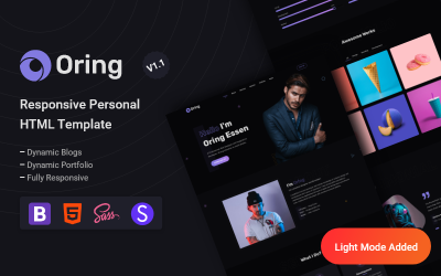 Oring | Responsive Personal HTML Landing Page Template