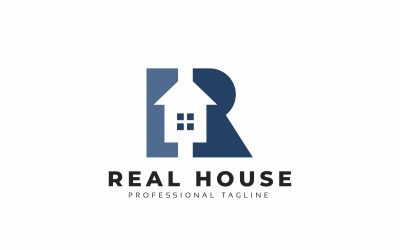 Real House R Letter Logo Template