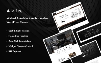 Akin - Minimal &amp;amp; Architecture Responsive WordPress Theme